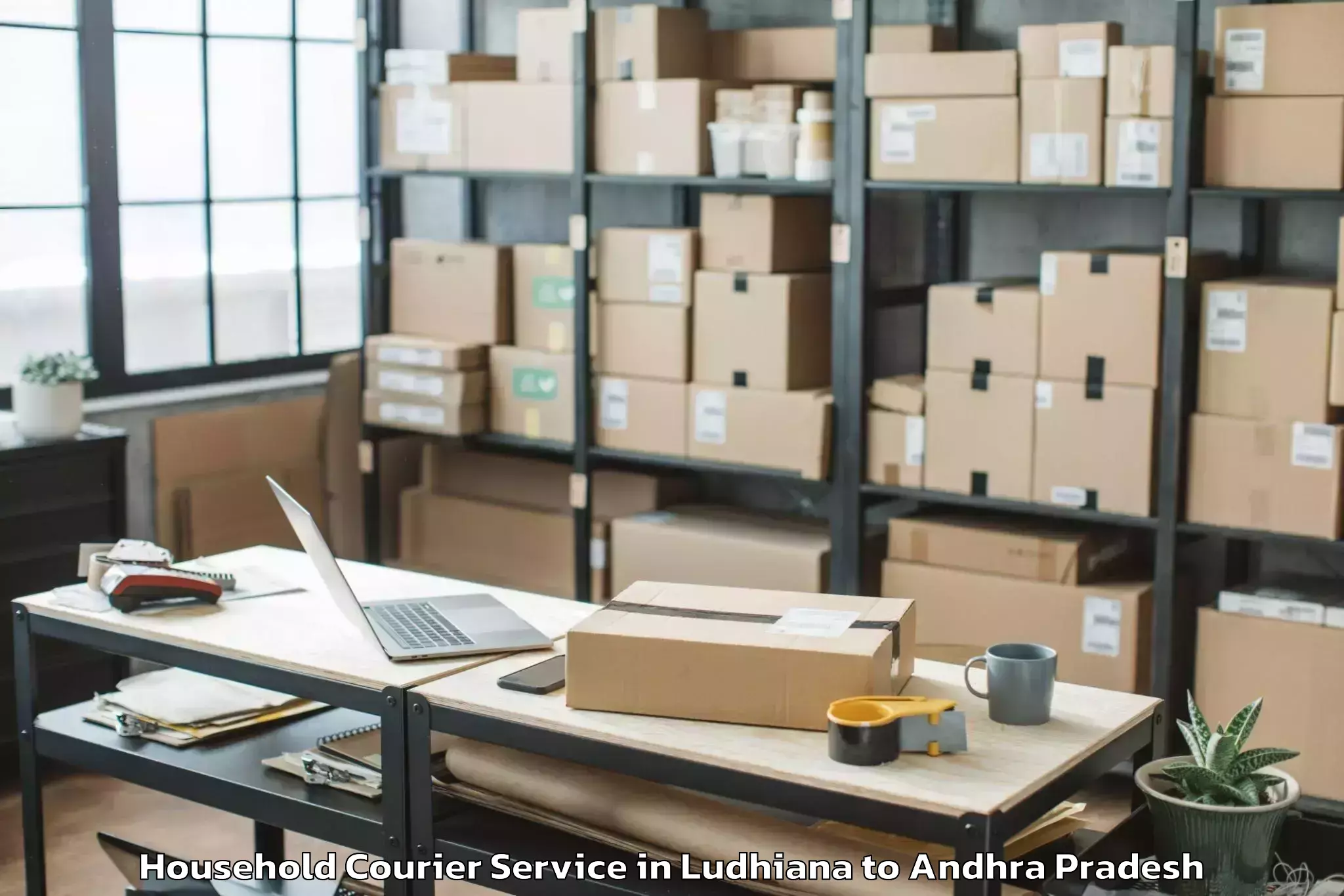 Ludhiana to Kakinada Household Courier